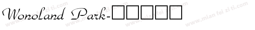 Wonoland Park字体转换